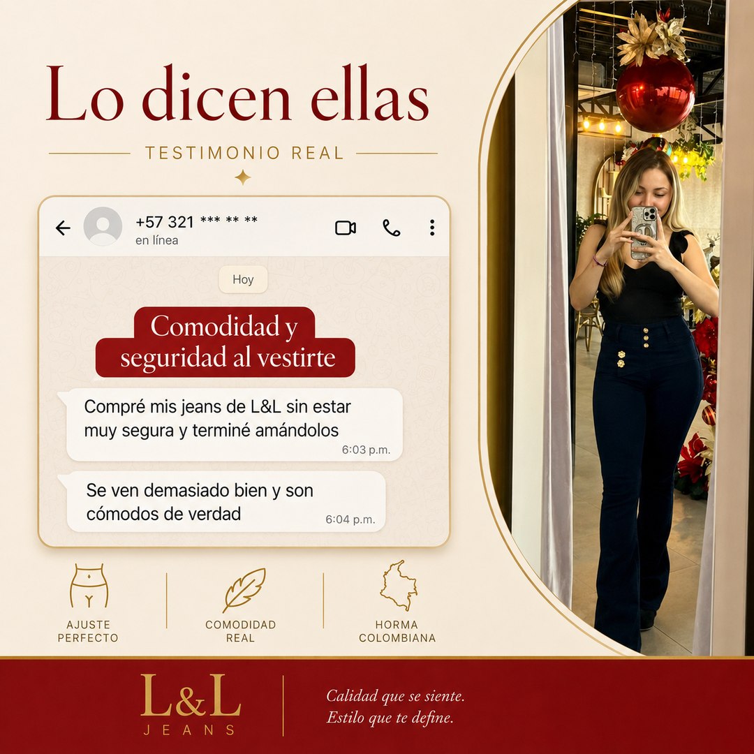 Clienta de L&L Jeans: comodidad y seguridad al vestirte